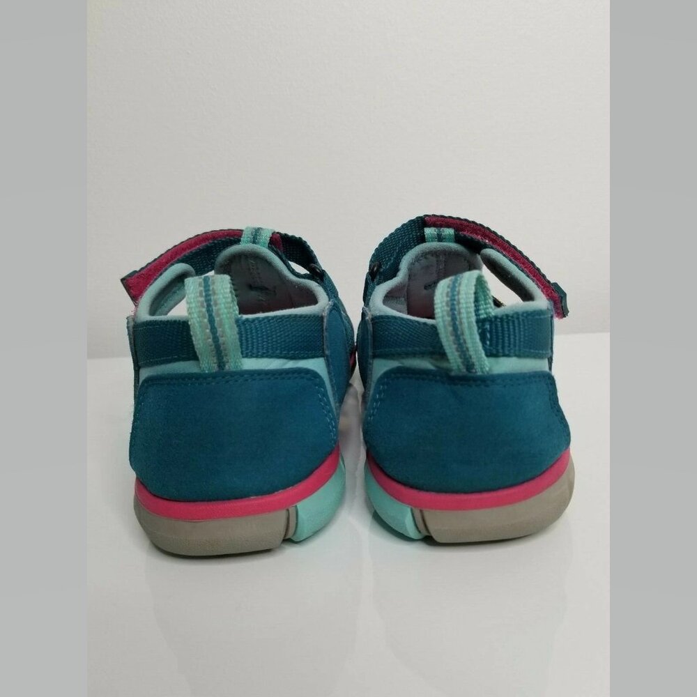 KEEN Hiking Trail Seacamp CNX Sandals Shoes Youth Girl 5 Washable Blue Teal - Picture 4 of 10